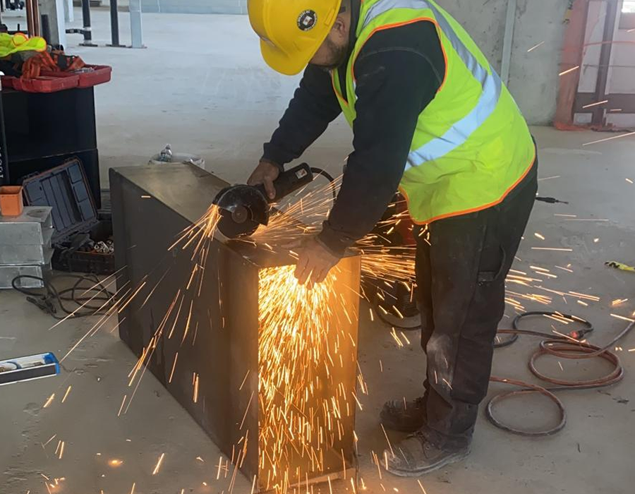 AWS certified welding and fire wrap installation project