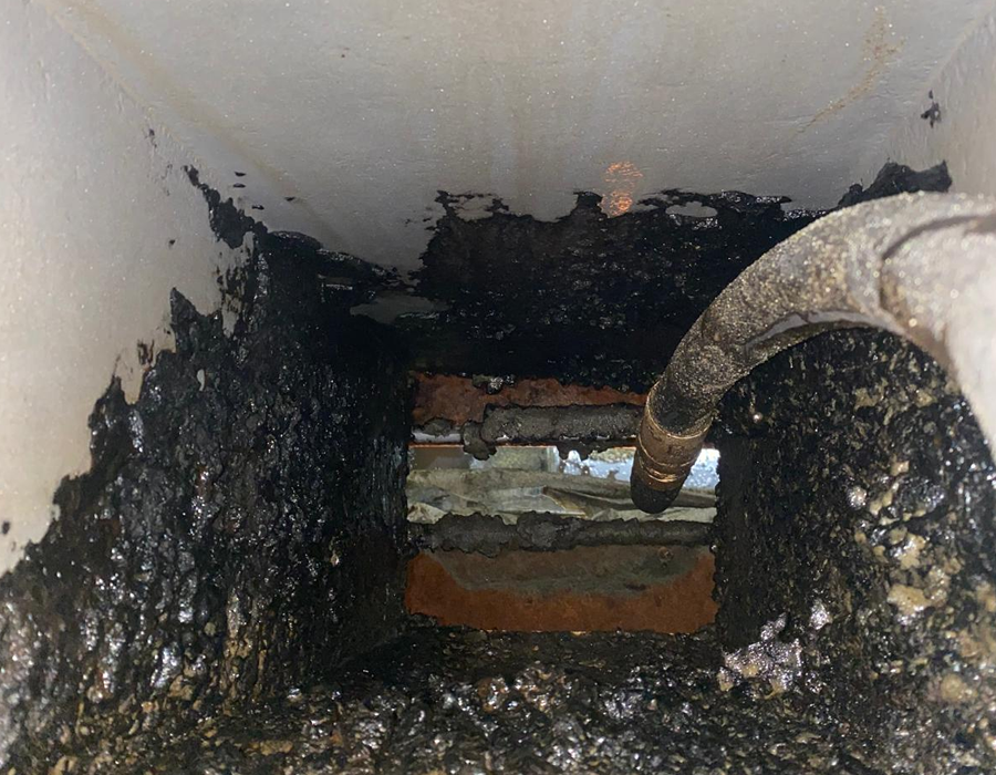 Commercial kitchen exhaust physical violation repair project